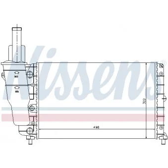 Radiateur, refroidissement du moteur NISSENS OEM CH1-354