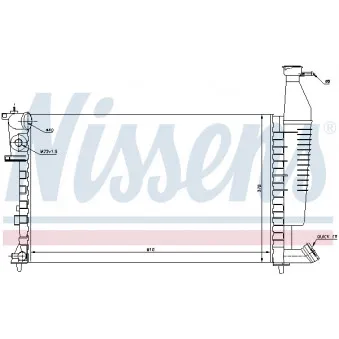 Radiateur, refroidissement du moteur NISSENS 693414 pour PEUGEOT PARTNER 1.8 - 90cv