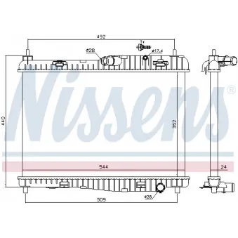 Radiateur, refroidissement du moteur NISSENS OEM BSG 30-520-024