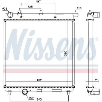 Radiateur, refroidissement du moteur NISSENS OEM BSG 70-520-003