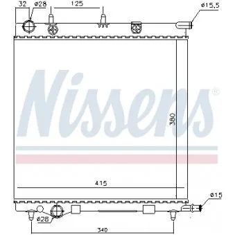 Radiateur, refroidissement du moteur NISSENS OEM V22-60-0024