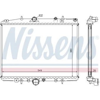 Radiateur, refroidissement du moteur NISSENS OEM V22-60-0010