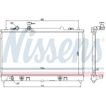 Radiateur, refroidissement du moteur NISSENS OEM L32115200C