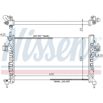 Radiateur, refroidissement du moteur NISSENS OEM BSG 65-520-010