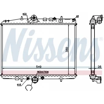 NISSENS 698211 - Radiateur, refroidissement du moteur