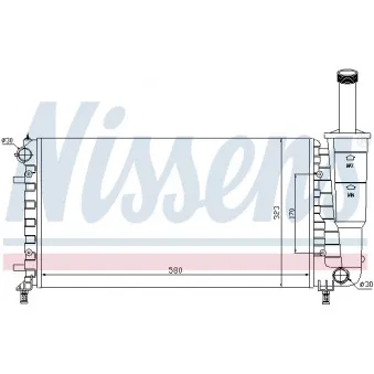 Radiateur, refroidissement du moteur NISSENS OEM 016-017-0036