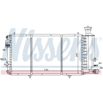 Radiateur, refroidissement du moteur NISSENS 699527