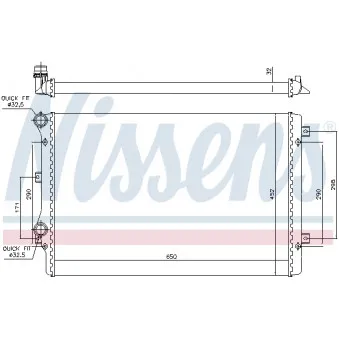 NISSENS 699681 - Radiateur, refroidissement du moteur