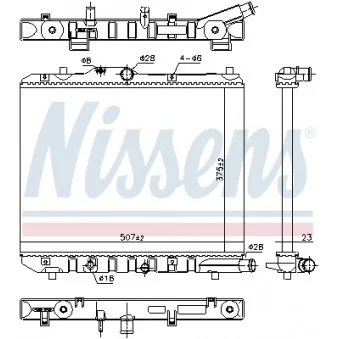 Radiateur, refroidissement du moteur NISSENS 699701