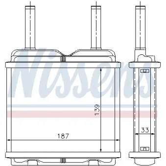 Système de chauffage NISSENS 72647 pour OPEL CORSA 1.4 S - 72cv
