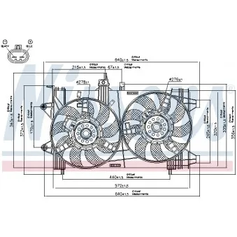 NISSENS 85053 - Ventilateur, refroidissement du moteur
