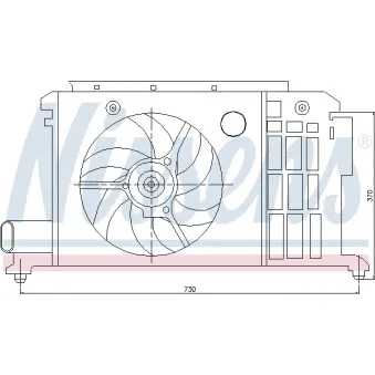 Ventilateur, refroidissement du moteur NISSENS 85058 pour CITROEN XSARA 1.8 D - 58cv