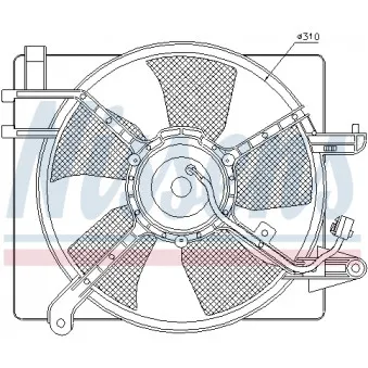 Ventilateur, refroidissement du moteur NISSENS 85061