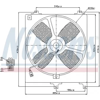 Ventilateur, refroidissement du moteur NISSENS 85069
