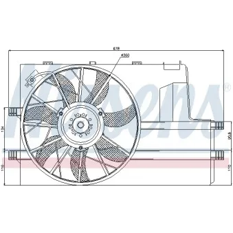 Ventilateur, refroidissement du moteur NISSENS 85078 pour MERCEDES-BENZ CLASSE A A 140 - 82cv