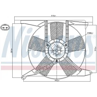 Ventilateur, refroidissement du moteur NISSENS 85155 pour OPEL ASTRA 1.4 Si - 82cv