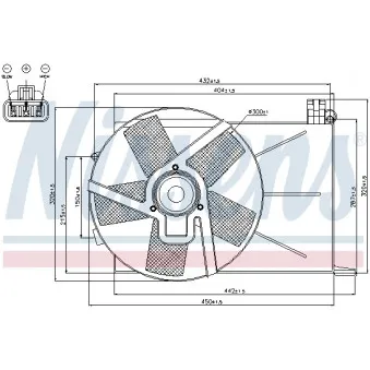 Ventilateur, refroidissement du moteur NISSENS 85193 pour OPEL CORSA 1.7 D - 60cv