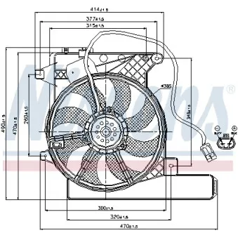 Ventilateur, refroidissement du moteur NISSENS 85203 pour OPEL MERIVA 1.7 CDTI - 100cv