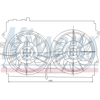 Ventilateur, refroidissement du moteur NISSENS [85234]