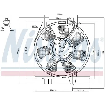 Ventilateur, condenseur de climatisation NISSENS OEM FS8W15035B