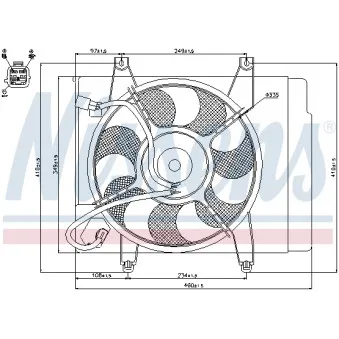 Ventilateur, refroidissement du moteur TYC 817-0001
