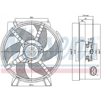 Ventilateur, refroidissement du moteur AVA QUALITY COOLING RT7522