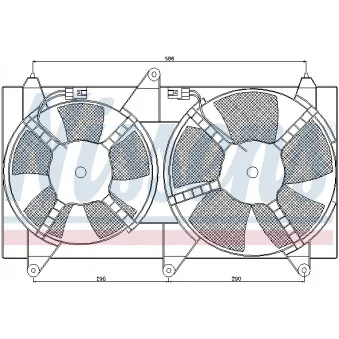 Ventilateur, refroidissement du moteur NISSENS 85611