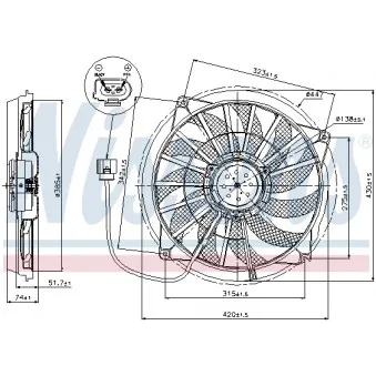 Ventilateur, refroidissement du moteur NISSENS OEM 8E0959455P