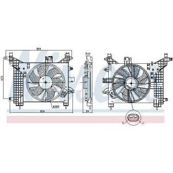 Ventilateur, refroidissement du moteur NISSENS 85891