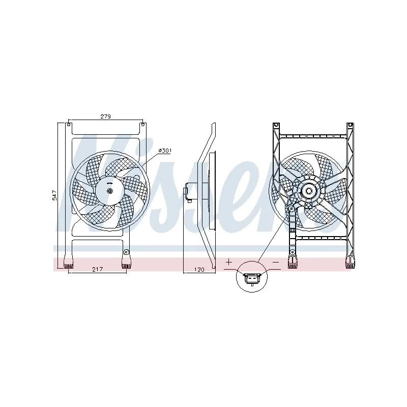 Ventilateur, refroidissement du moteur NISSENS 85920 - Visuel 1