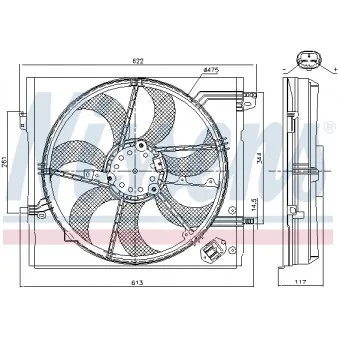 Ventilateur, refroidissement du moteur NISSENS OEM V46-01-1344