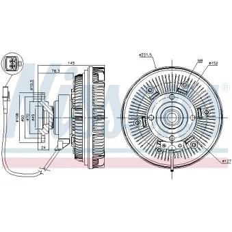 Embrayage, ventilateur de radiateur NISSENS 86022 pour MAN TGS 35,400 - 400cv