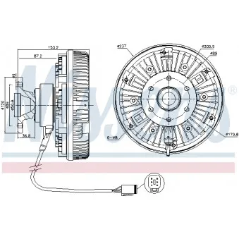 NISSENS 86023 - Embrayage, ventilateur de radiateur
