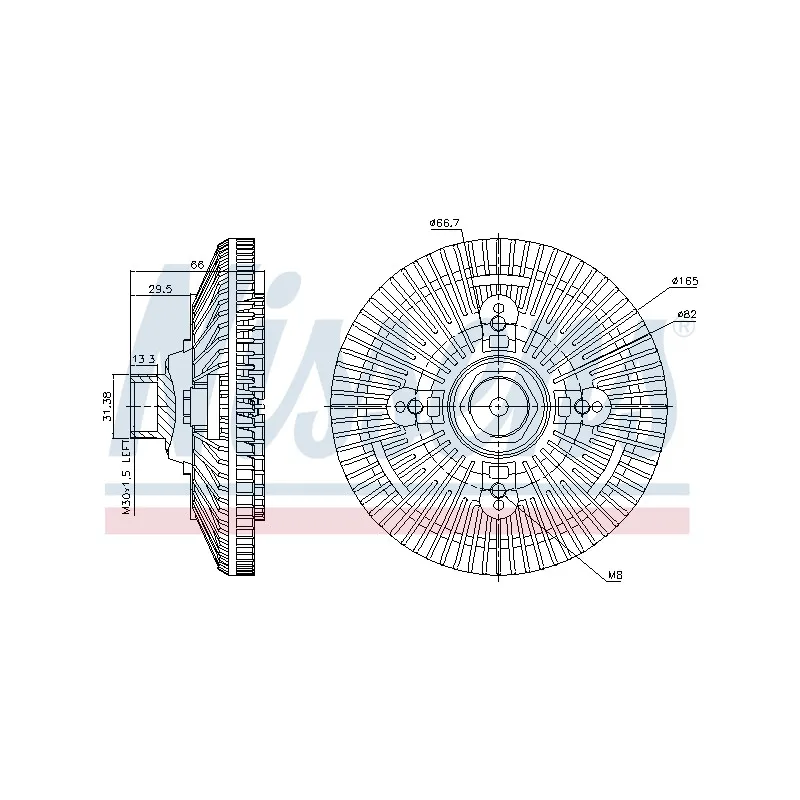 Embrayage, ventilateur de radiateur NISSENS 86036 - Visuel 1