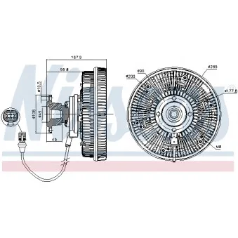 Embrayage, ventilateur de radiateur NISSENS 86037 pour MAN TGS 26,440 - 440cv