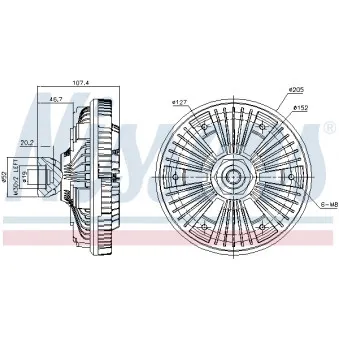 Embrayage, ventilateur de radiateur NISSENS 86058 pour DAF LF 45 FA 45,180 - 185cv