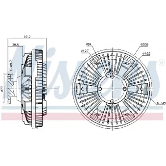 Embrayage, ventilateur de radiateur NISSENS 86084 pour MAN TGM 13,290 - 290cv