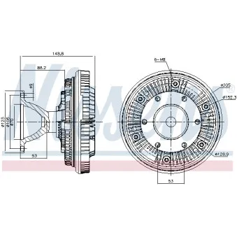 Embrayage, ventilateur de radiateur NISSENS 86146 pour SCANIA 4 - series T 114 C/380 - 380cv