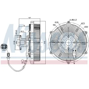 Embrayage, ventilateur de radiateur NISSENS 86163 pour MAN TGS 41,500 - 500cv