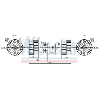 Pulseur d'air habitacle NISSENS 87193 pour MERCEDES-BENZ VARIO 815 D. 816 D - 152cv