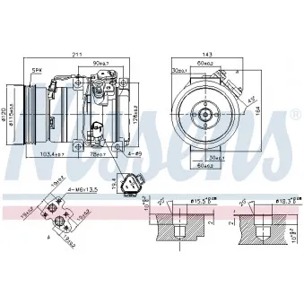 Compresseur, climatisation DENSO DCP50225