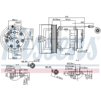 Compresseur, climatisation NISSENS 890114 pour RENAULT TRUCKS T 480P LOW - 480cv