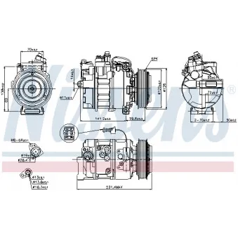 Compresseur, climatisation NISSENS 89208