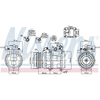 Compresseur, climatisation NISSENS OEM 977013E801