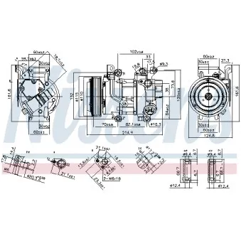 Compresseur, climatisation NISSENS OEM 8831052600