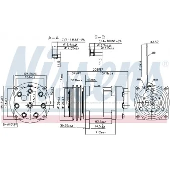 Compresseur, climatisation NISSENS 89636 pour DEUTZ-FAHR AGROTRON TTV 430 - 141cv