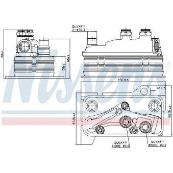 NISSENS 90859 - Radiateur d'huile de boîte automatique
