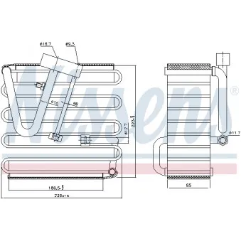 Evaporateur climatisation NISSENS 92023