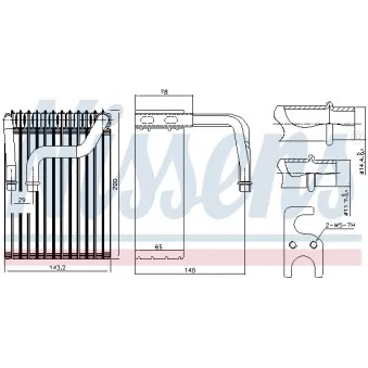 Evaporateur climatisation NISSENS OEM 64119134630