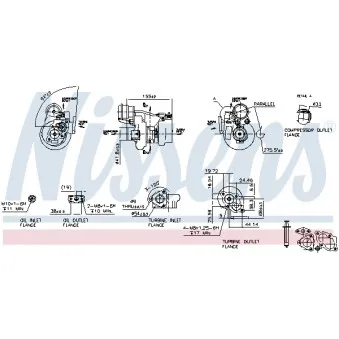 Turbocompresseur, suralimentation NISSENS OEM 2823127500